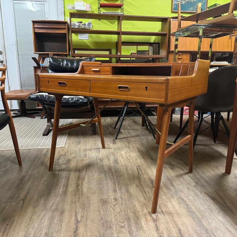 Teak Desk - Etsy