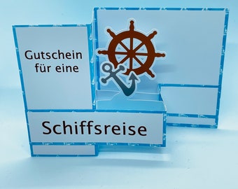 PopUp Karte Schiffsreise Gutschein