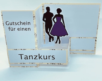 PopUp Karte Tanzkurs / HipHop / Hochzeitstanzkurs Auswahl