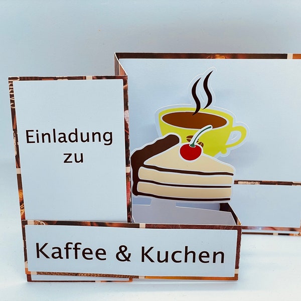 PopUp Karte Kaffee & Kuchen