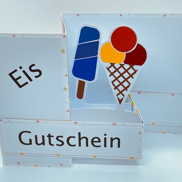 PopUp Karte Eis Gutschein/Einladung