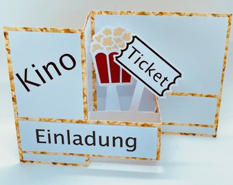 PopUp Karte Kino/Autokino Gutschein/Einladung