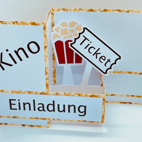 PopUp Karte Kino/Autokino Gutschein/Einladung