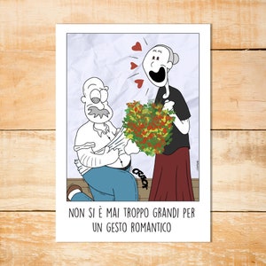 Funny Ironic Cartoon Card, Valentine's Day Anniversary, 30 40 50 Years Wedding, Husband Wife, Dad Mum, Grandpa Grandma