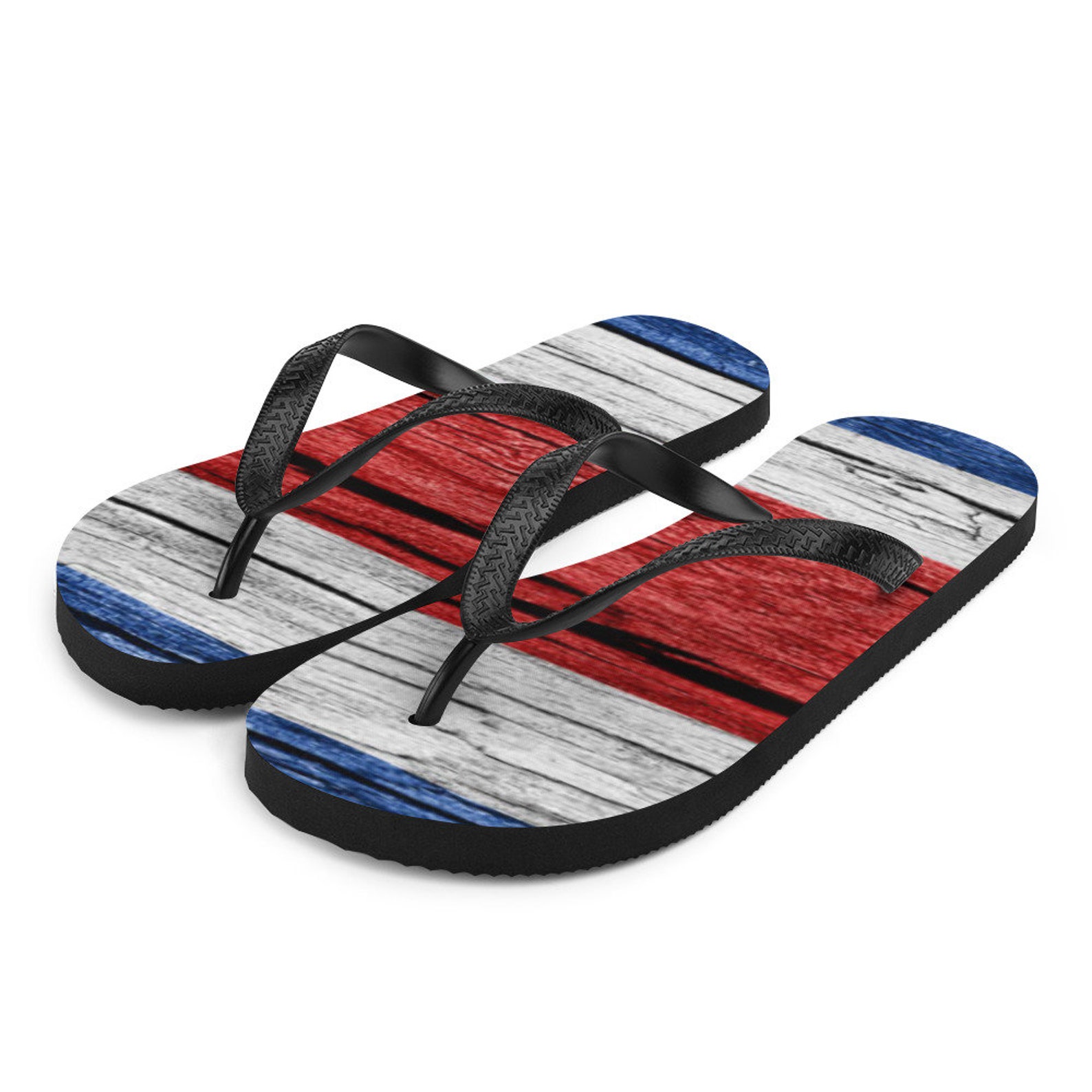 Red White and Blue Flip-Flops | Etsy