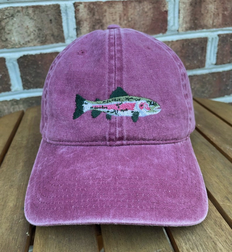 Rainbow Trout Dad Hat Etsy