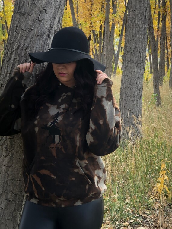 Black/brown Tie-dye Hoodie - Etsy