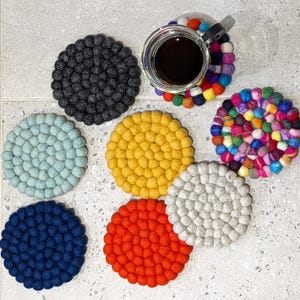 Fun Felt Ball Coasters (Small)