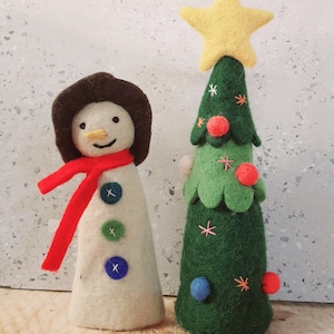 Handmade Felt Snowman / Tree Topper