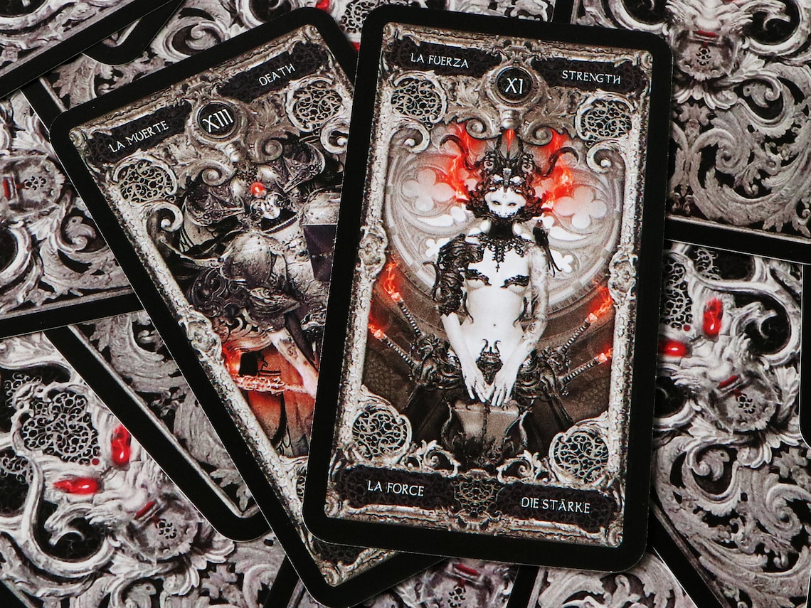XIII Tarot / Dark Tarot Decks 78 Cards / Pretty Tarot Decks / | Etsy