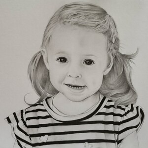 Portraitzeichnung Bleistift DIN A4, Geschenk, Personalisierte Zeichnung, Kunst, Erinnerung Bild 9