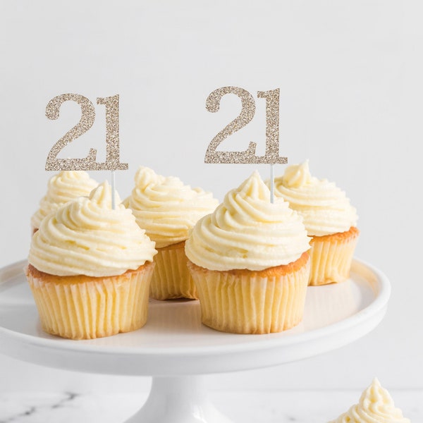 Milestone Age Cupcake Toppers, glitter cupcake toppers, milestone decorations