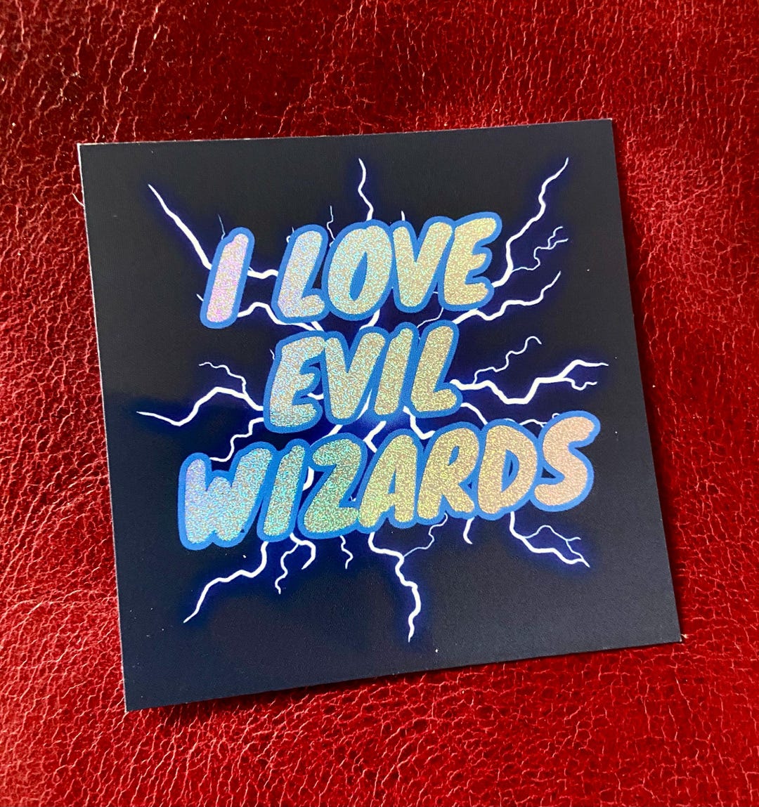 I Love Evil Wizards Sticker - Etsy