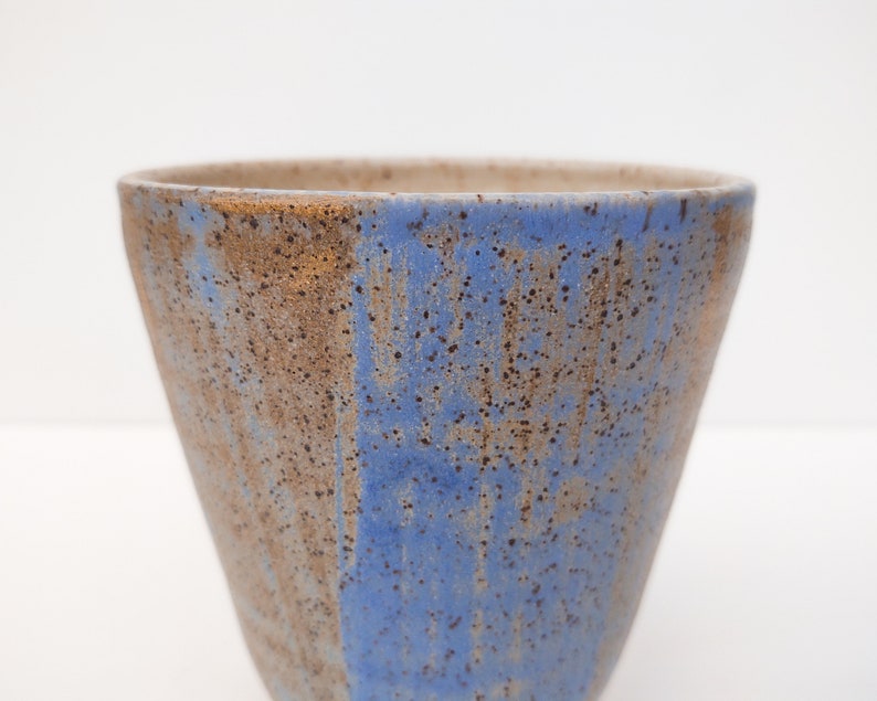 Sandy Blue Glazed Wheel Thrown Vessel by Fizzy Ceramics image 6