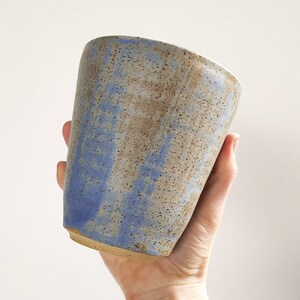 Sandy Blue Glazed Wheel Thrown Vessel by Fizzy Ceramics image 1