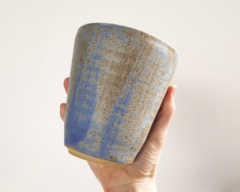 Sandy Blue Glazed Wheel Thrown Vessel by Fizzy Ceramics image 1