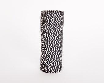 Handmade Nerikomi Black and White Hounds-tooth Vase by Fizzy Ceramics