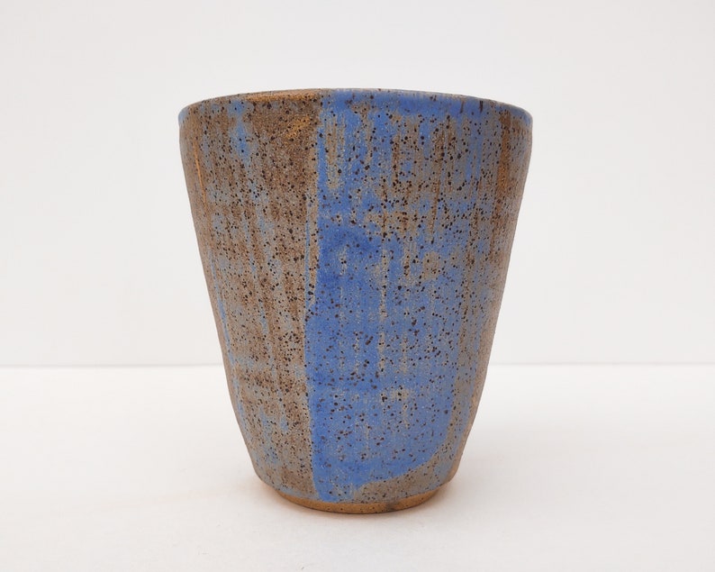 Sandy Blue Glazed Wheel Thrown Vessel by Fizzy Ceramics image 3