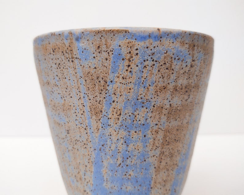 Sandy Blue Glazed Wheel Thrown Vessel by Fizzy Ceramics image 7