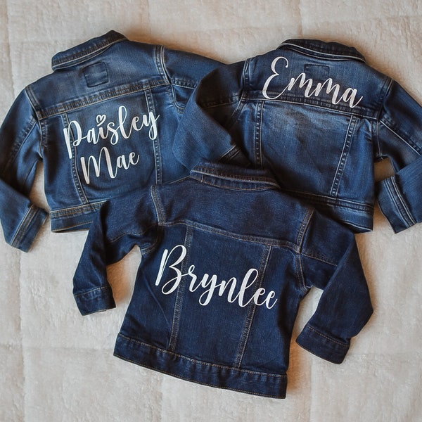 Personalized Jean Jacket / kids jean jacket / toddler jean jacket / baby jean jacket / custom jean jacket / denim jacket kids denim jacket