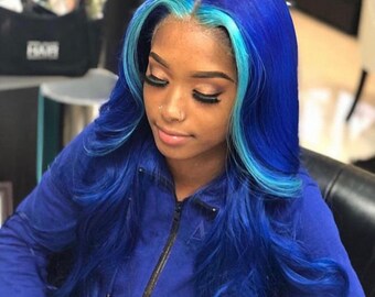 midnight blue wig