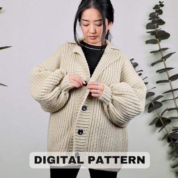 Knit-look Crochet Cardigan PATTERN