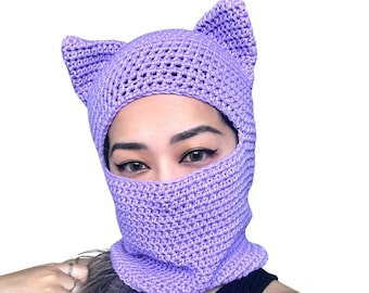 Cat Ear Balaclava Ski Mask Crochet Pattern