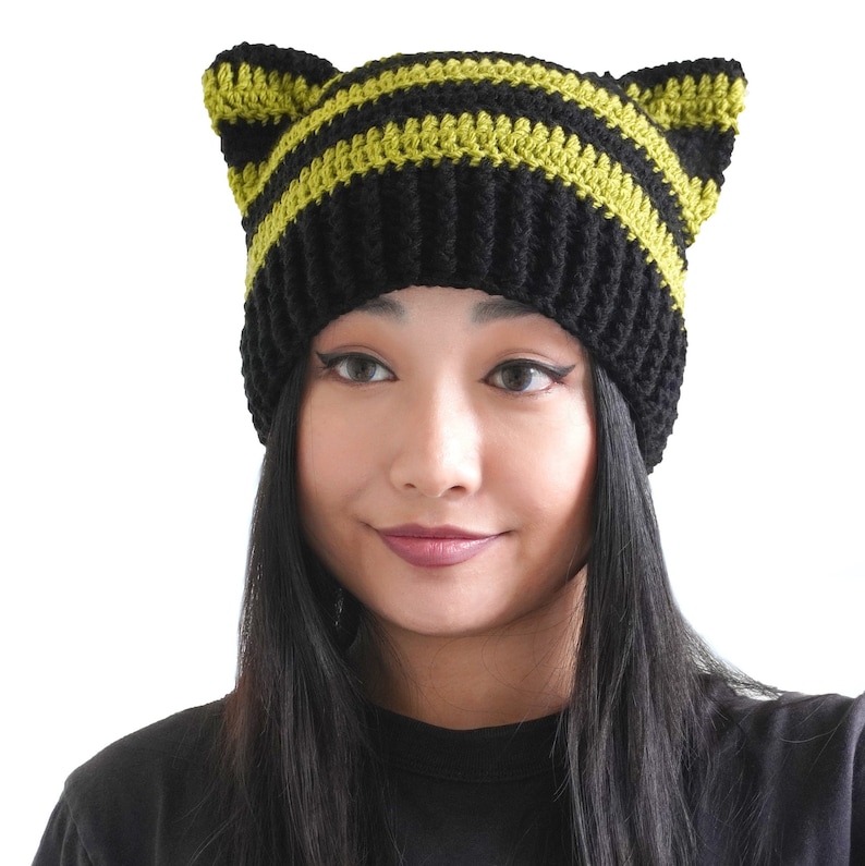 Cat Ear Crochet Beanie PATTERN Etsy