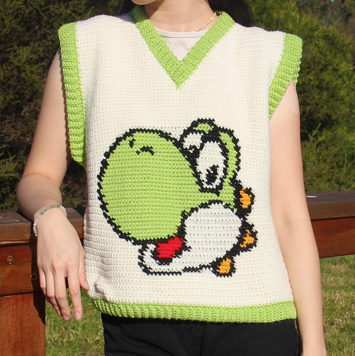 Crochet Yoshi + Mario + Toad Vest (3 in 1) - Etsy