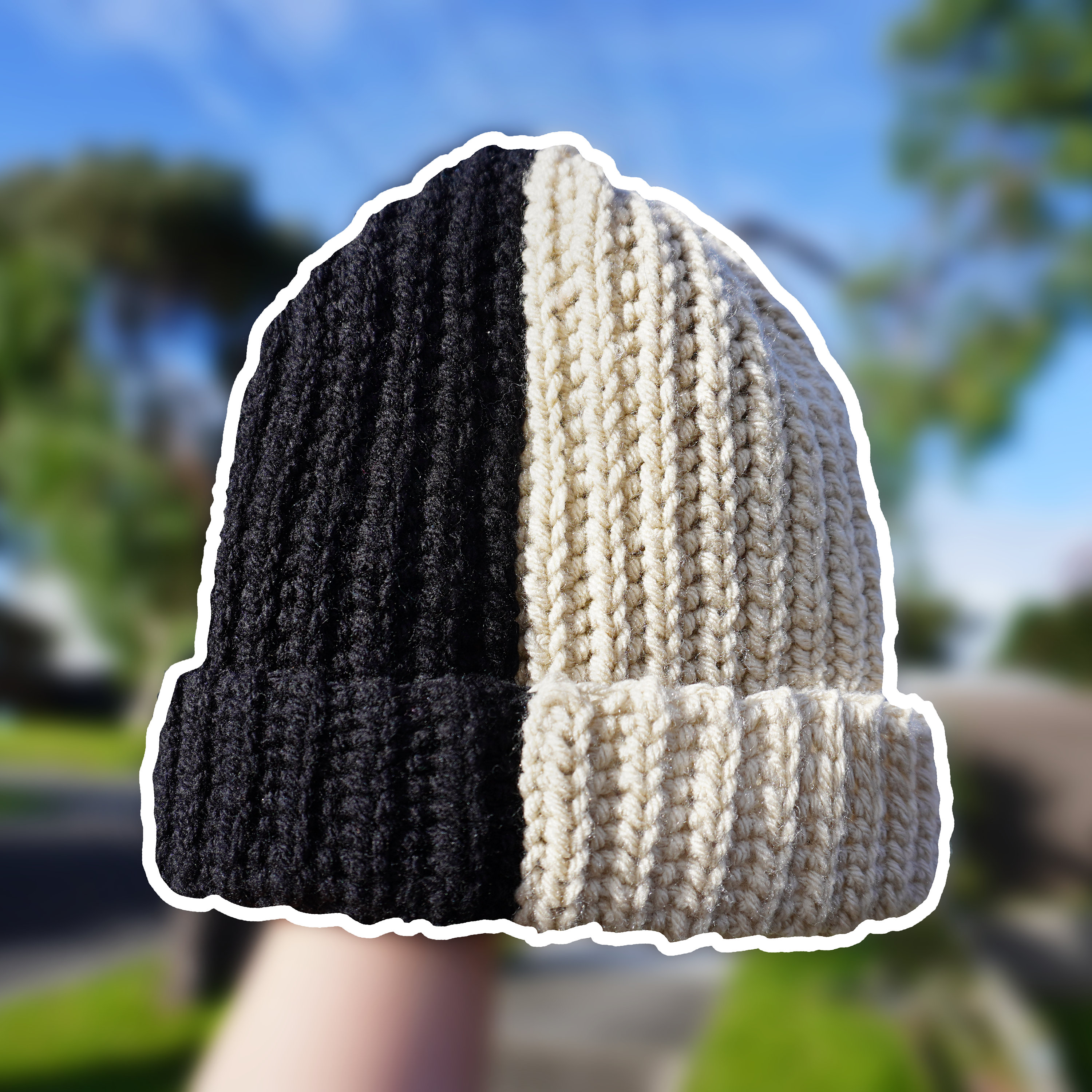 Two Tone Beanie - Etsy