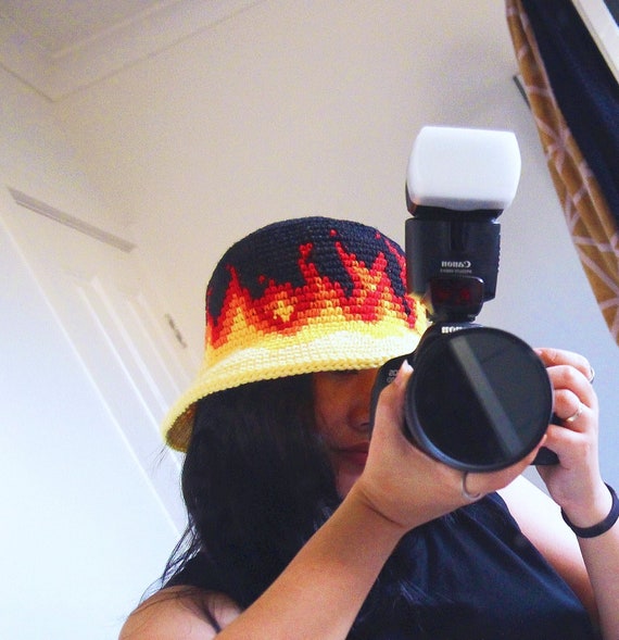 Flame Bucket Hat Crochet PATTERN (size Adjustable) - Etsy