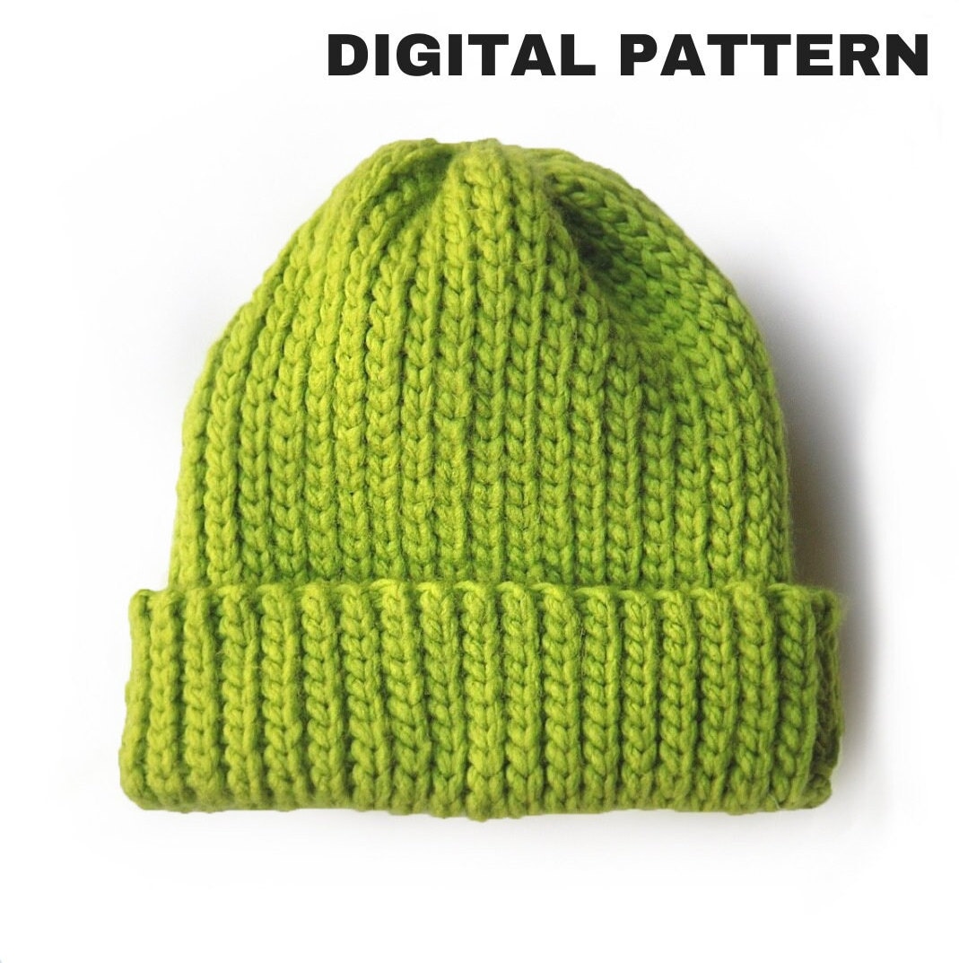 Knitting Pattern the Basket Weave Hat English, Deutsch german 