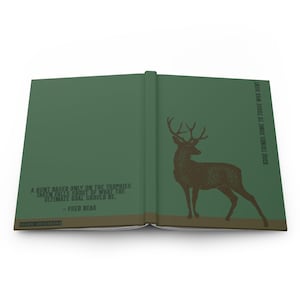 Trophy Buck Journal, Trophy Buck Notebook, Outdoorsman Journal, For Him, Gift For Men, Gift for Dad, Gift for Hunting Lover, Hardcover