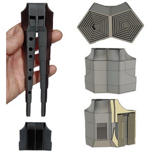 以下が含まれることがあります： 黒いプラスチック製のフルートで、一連の穴とマウスピースがあります。フルートは、組み立て可能な複数のセクションで構成されています。フルートは、分解された状態で、セクションが1列に並べて表示されています。フルートは、組み立てられた状態で、セクションが結合されて表示されています。フルートは、断面図で表示され、フルートの内側が見えています。フルートは、3Dモデルで表示され、フルートのセクションが異なる色で表示されています。