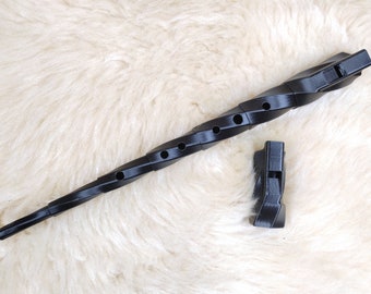 Spiraling Telescopic Flute / Penny Whistle (D MAJOR BLACK) Portable and truly unique like no other. World record compact and fun to fidget.