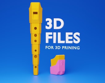 Key Tune - 3D Printable Telescopic Key chain Flute Files | STL | wind instrument | whistle | Major Scale | Tiny | 3D print files