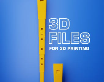Uni Tune - 3D Printable Telescopic Flute Files | STL | wind instrument | whistle | Great Sound Quality | 3D print files