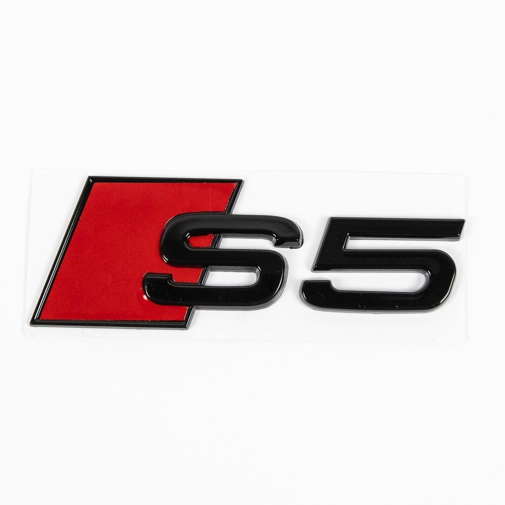 Audi S5 Gloss Black Trunk Emblem. Black Audi S5 Badge Etsy
