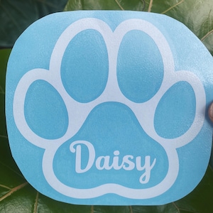 custom dog name paw print