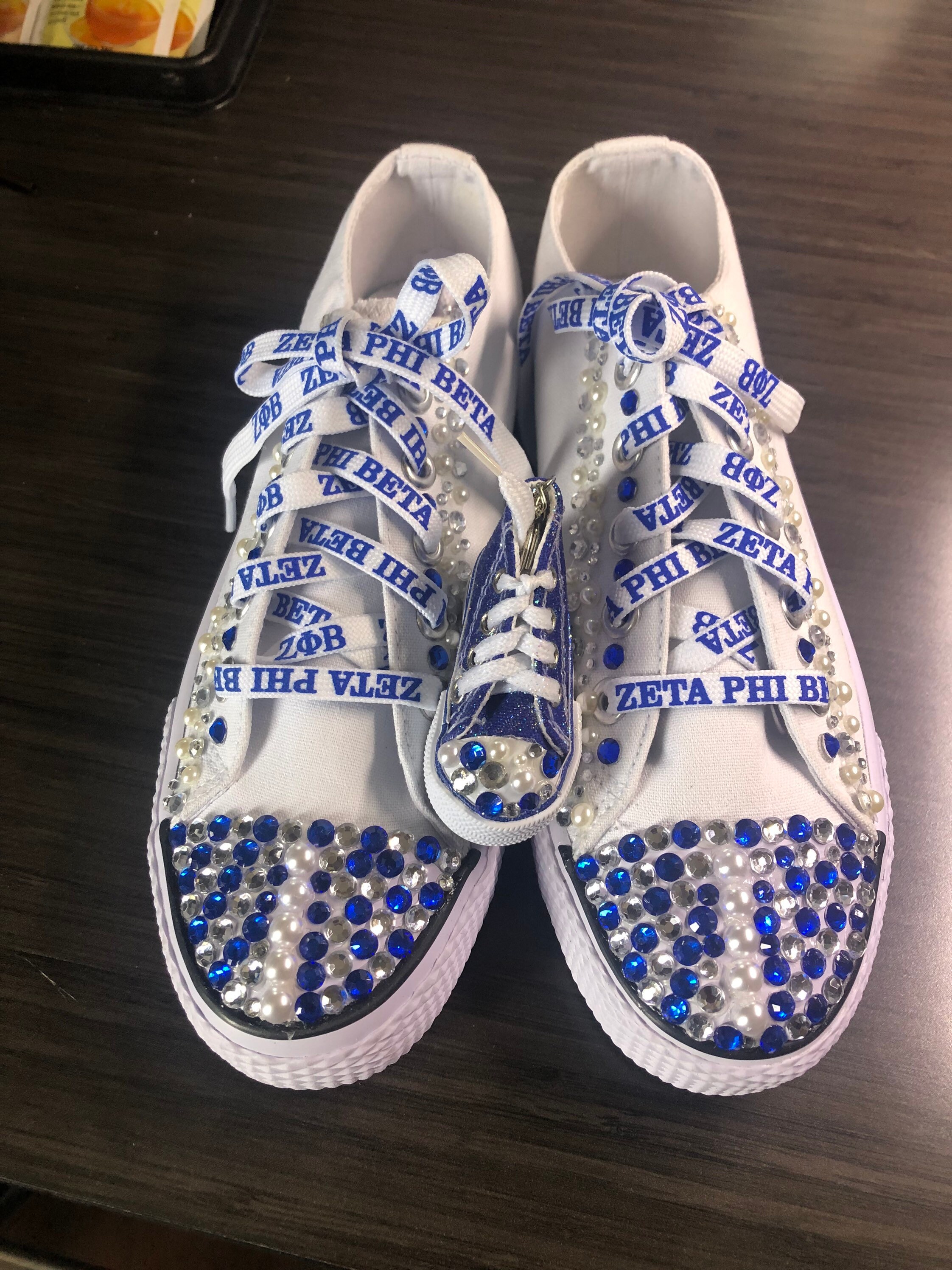 Zetainspired Bling Tennis Shoes Womens Size 6.5 Etsy