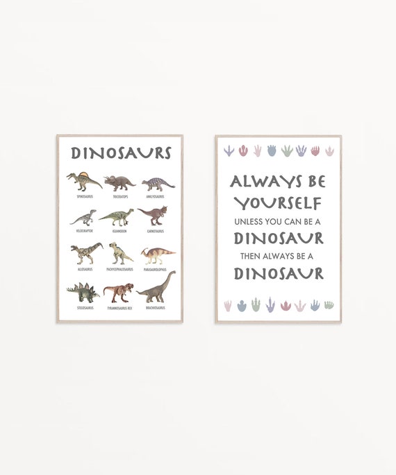 Dinosaur Printable Digital Download Dinosaur Posters Types | Etsy