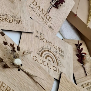 Holzkarte "Du bist am Schönsten..." | Geschenkidee | Grußkarte | Geschenkschachtel | Furnier | Holz | kleine Aufmerksamkeit