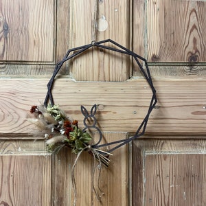 Door wreath for Easter | Easter bunny | wood | with dried flowers | Easter wreath