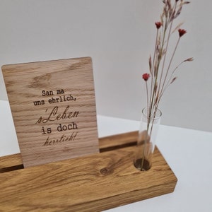 Holzkarte "San ma uns ehrlich..."  |Geschenkidee | Grußkarte | Furnier | Holz | kleine Aufmerksamkeit