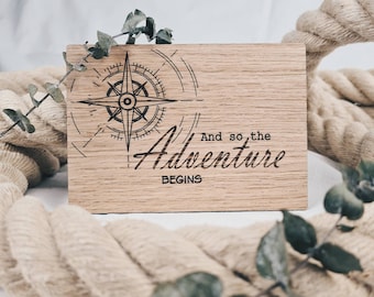 Holzkarte Hochzeit | Adventure | Hochzeitskarte | Glückwunschkarte zur Hochzeit | Hochzeitsgeschenk