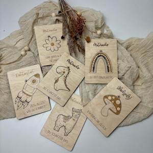 Mutmacher aus Holz | Glücksbringer | Holzanhänger | Schulanfang | Kinder | Liebe | kleine Geschenkidee | Geschenk | Einschulung