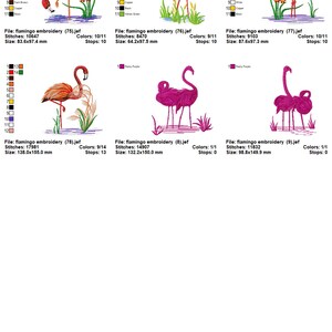 Puede incluir: Seis dise&ntilde;os de bordado de flamencos rosas en varias poses. Los dise&ntilde;os son de diferentes tama&ntilde;os y presentan diferentes niveles de detalle. Los dise&ntilde;os son perfectos para crear proyectos de bordado &uacute;nicos y personalizados.