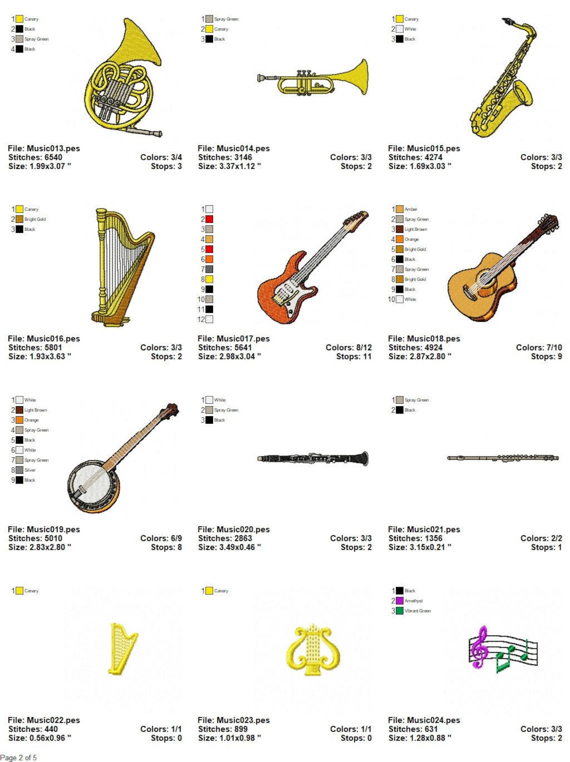 Embriodry Instruments 50 Embroidery Designs, Music Embroidery, Instrument Design, Saxophone ...