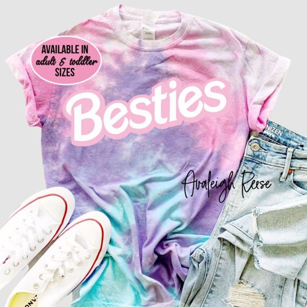 Besties T-shirt, Mom and daughter Shirts, Pink Besties T-shirt, Matching Shirts, Mama and me outfit, Mom and daughter Besties Pink T-shirt