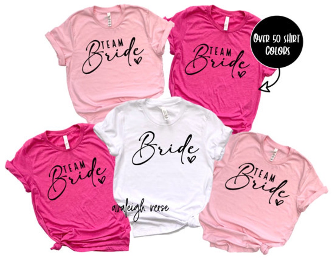 Team Bride Shirt, Team Bride Bachelorette Party Shirt, Rose ...